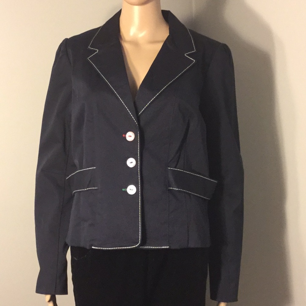 LUELLA for TARGET BLACK COTTON LINED BLAZER, PLUS